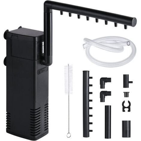 Filtre Intérieur Aquarium, 8W 600L/H Filtre Interne pour Aquarium 80 litres Filtre Pompe Aquarium pour Petit Réservoir, Aquariums d'eau Froide ou Tropicaux, Réservoir de Tortues