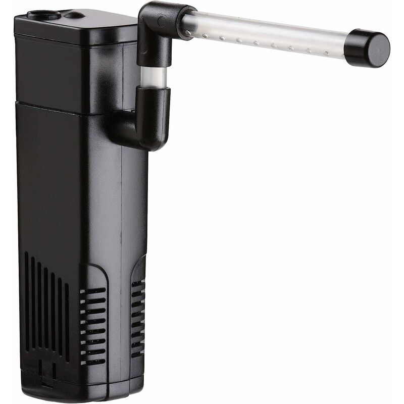 Filtre Intérieur Aquarium avec 3 ------W Pompe à Eau d'Un Débit de 200L/H, Filtre Interne pour Aquarium d'eau Douce jusqu'à 40L