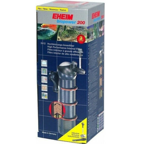 Filtre intérieur pour aquarium Eheim Biopower Modèle 200 pour aquarium jusqu'à 200 litres