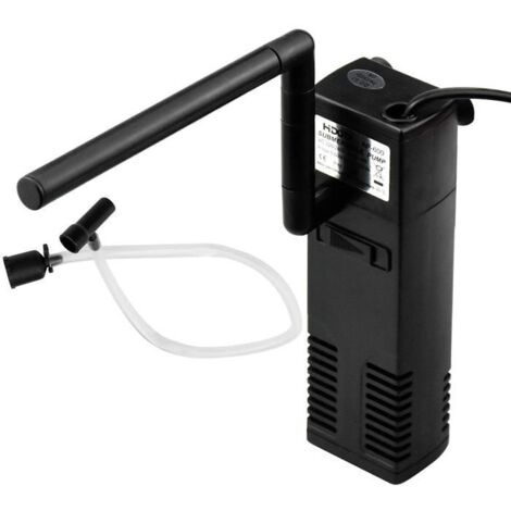 Filtre Intérieur pour Aquarium3 W/4 W 20L-60LRéglable Filtre Interne avec Éponges Filtrantes, Utilisation et Maintenance Simple