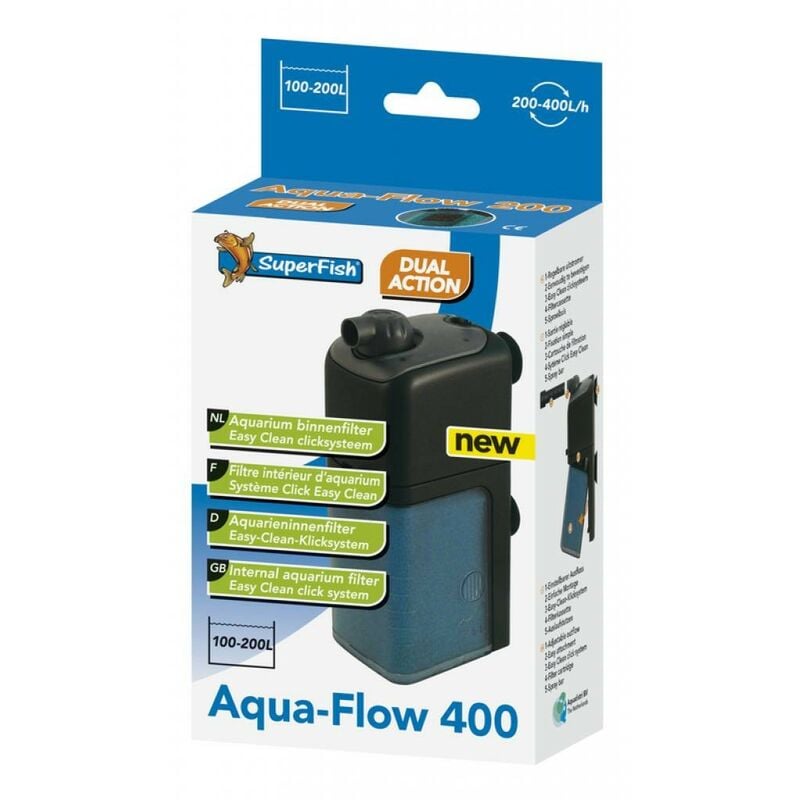 Le Poisson Qui Jardine - Filtre interne 800 l/h pour aquarium Superfish Aqua Flow 400
