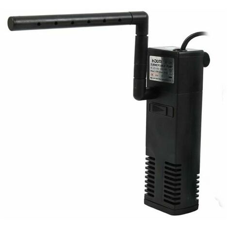 Filtre interne d'aquarium 20L-60L, pompe de filtre interne réglable 3W/4W avec éponges filtrantes d'aquarium