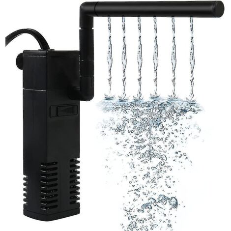 Filtre interne pour aquarium avec débit réglable et pompe à eau pour aquariums de 20 à 250 litres, silencieux, 20 W. - AquaForge