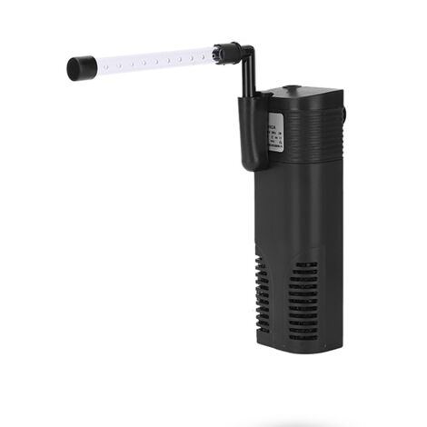 Filtre interne pour aquarium avec débit réglable et pompe à eau pour aquariums jusqu'à 20 litres, silencieux, 3 W. - AquaForge