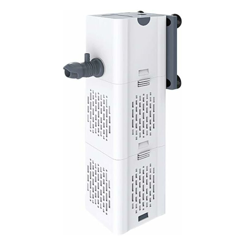 Filtre Intérieur Aquarium 80-250L,15W Débit de 1000L/H, Filtre Interne Pompe Filtre avec Éponges Filtrantes [Classe énergétique e]