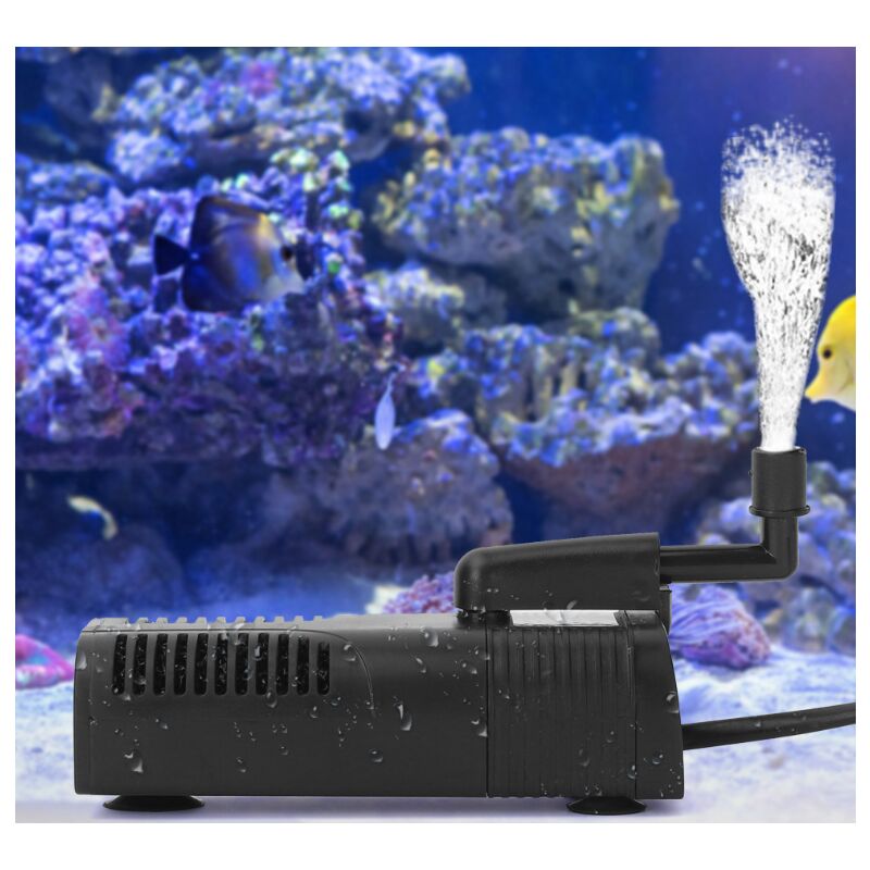 Filtre Intérieur Aquarium jusqu'à 450L/H, Pompes et Filtres pour Aquarium d'eau Douce ou d'eau Salée