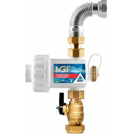 Filtre magnétique compact MGF RBM - Blanc - Raccordement tube cuivre diamètre22mm