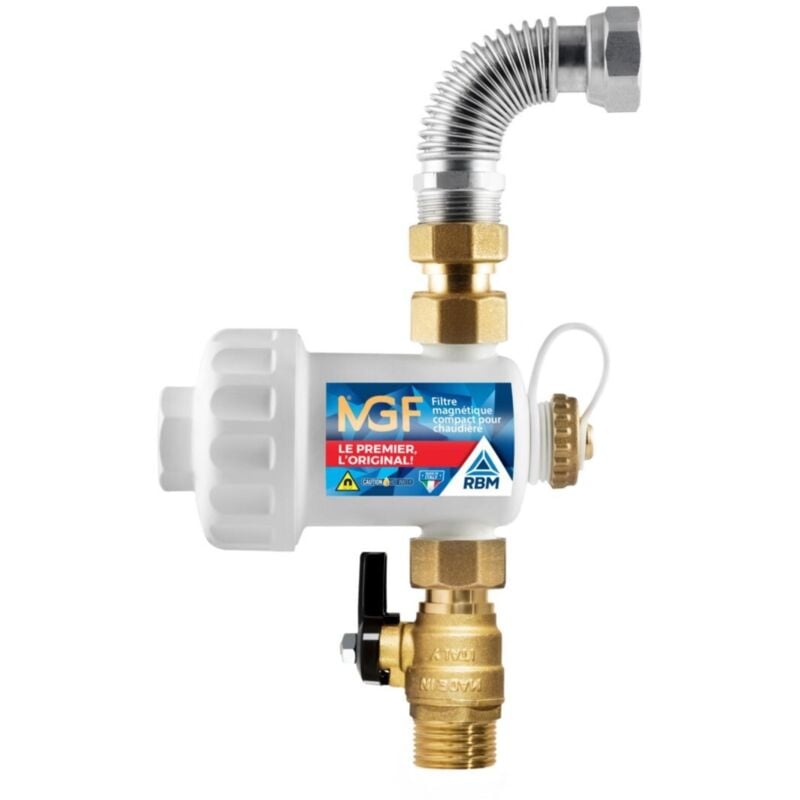 RBM - Filtre magnétique compact mgf Blanc - Raccordement m 3/4'