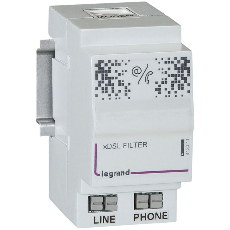 Filtre maître pour accès téléphone et internet dans coffret multimédia Optimum 2 modules Legrand 413011