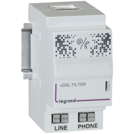 Filtre maître pour accès téléphone et internet dans coffret multimédia Optimum 2 modules LEGRAND 413011