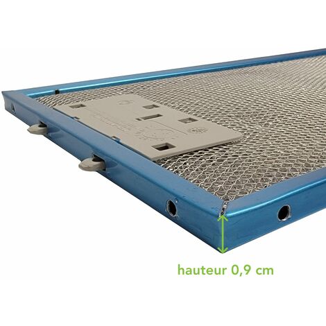 Filtre métal  535x178x9 mm (481248058305, GF023C) Hotte ARISTON HOTPOINT, FAURE, IGNIS, IKEA WHIRLPOOL, INDESIT, WHIRLPOOL