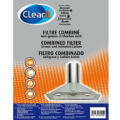 FILTRE MIXTE COMBINE GRAISSE CHARBON POUR HOTTE BRANDT - AS0019422