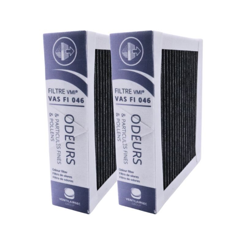 Filtre officiel VMI - Lot de 2 filtres Anti odeurs - pour VMI Urban, Cube et Cave - Purification d'Air Intérieur - Jetable