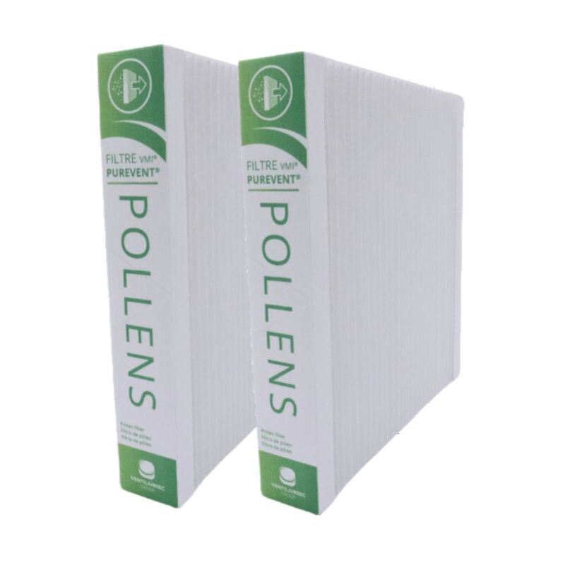 Filtre officiel vmi - Lot de 2 filtres Anti pollen - pour vmi Purevent - Purification d'Air Intérieur - Jetable