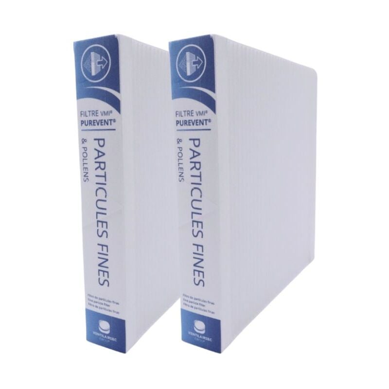 Filtre officiel vmi - Lot de 2 filtres Particules fines - pour vmi Purevent - Purification d'Air Intérieur - Jetable