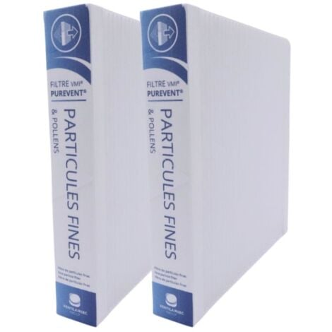 VENTILAIRSEC Filtre officiel VMI - Lot de 2 filtres Particules fines - pour VMI Purevent - Purification d'Air Intérieur - Jetable