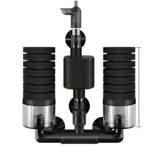 LEPMERK Filtre pneumatique pour Aquarium, petit Aquarium, Mini aspiration, toilettes, réservoir d'herbe, biochimique, Anti-gaz, petit