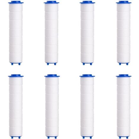 Filtre Pommeau de Douche，8 Pcs Filtre Douche en Coton PP de Douchette Anti-calcaire Amovible pour Douchette (80mm)