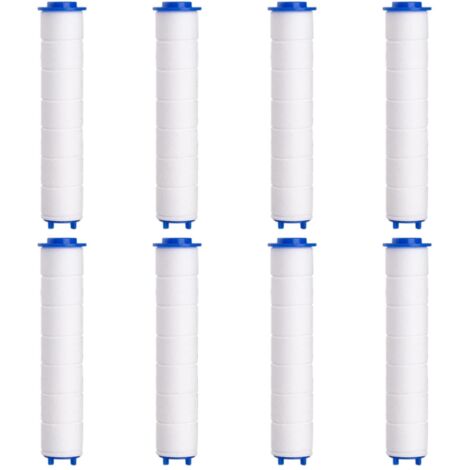 Filtre Pommeau de Douche，8 Pcs Filtre Douche en Coton PP de Douchette Anti-calcaire Amovible pour Douchette (95mm)
