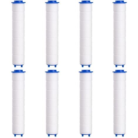 Filtre Pommeau de Douche，8 Pcs Filtre Douche en Coton PP de Douchette Anti-calcaire Amovible pour Douchette (95mm)