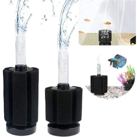 Filtre pour aquarium à poissons combattants, biofiltre à champignons, mini pompe à air pour aquarium, accessoires pour aquarium à poissons et crevettes (noir)