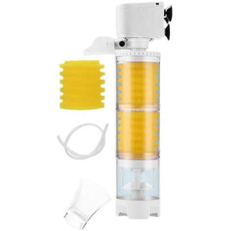 Filtre pour aquarium avec pompe de filtration ultra-silencieuse et système de circulation d'eau intégré