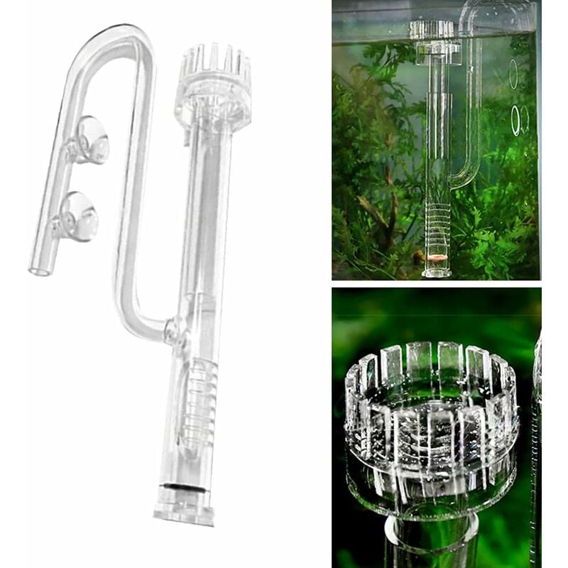 Filtre pour aquarium en verre, tuyau Lily Pipe Inlet Drain Pipes Aquarium Water Surface Skimmer Filter Pipe