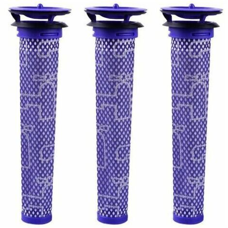 Filtre pour aspirateur Dyson V8 V7 V6 DC62, matériau filtrant, mélange, standard, bleu, lot de 3