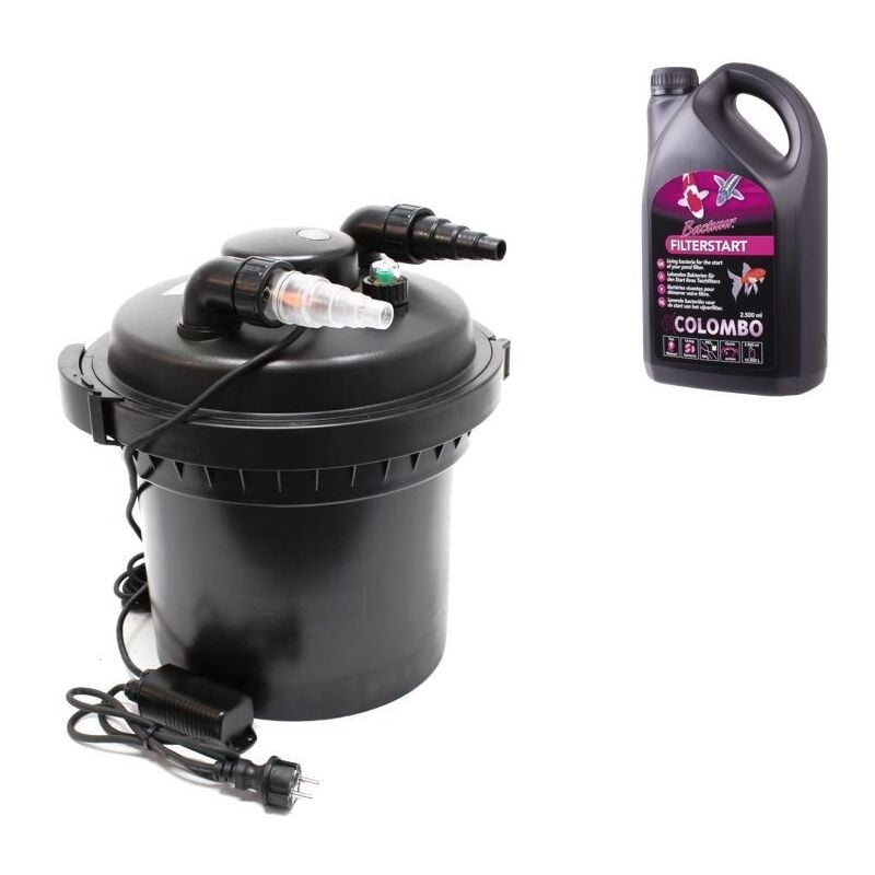 Filtre Pour Bassins De Jardin Sous Pression, uv 11W + Bactéries, Jusqu'à 8000 l. Volume de 20 litres