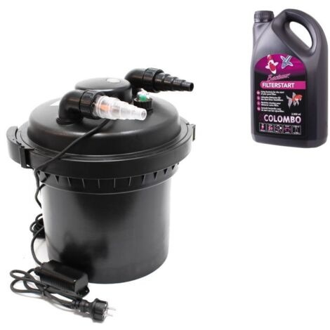 Filtre Pour Bassins De Jardin Sous Pression, UV 11W + Bactéries, Jusqu'à 8000 L. Volume de 20 litres