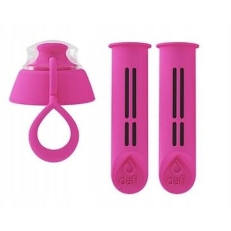 Filtre pour bouteille Dafi rose 2 pièces + bouchon