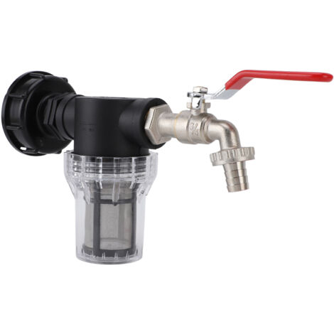 Filtre pour cuve IBC, connecteur de filtre pour fût d'une tonne, adaptateur de tuyau étanche à grand débit pour cuve IBC, connecteur pour fût d'une tonne avec filtre S60x6 vers G3/4 femelle avec embou