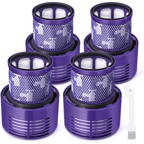 Filtre pour Dyson V10, 4 Pack Filtre de Remplacement Lavable pour Aspirateur Dyson V10 SV12 Cyclone Animal Absolute Total Clean, Pièce  969082-01