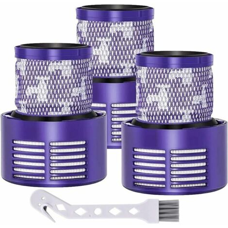 Filtre pour Dyson V10 SV12, Filtre de Rechange Dyson pour Série,de Remplacement pour Dyson Absolute/Animal/Total Clean/Motorhead Aspirateurs.avec Une Brosse de Nettoyage, Pièce de Rechange(3 Pa