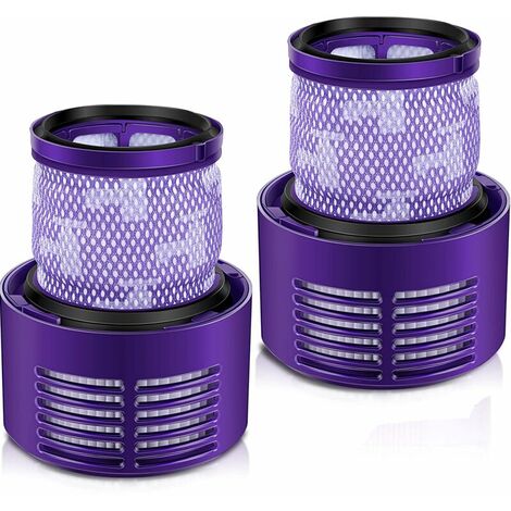Filtre pour Dyson V10 SV12,2 Filtres pour Dyson Cyclone V10 SV12 Series Aspirateurs V10 Absolute Animal Motorhead Total Clean, 2 Pack Filtre Lavable de Rempalcement Pièce Dyson DY-969082-01