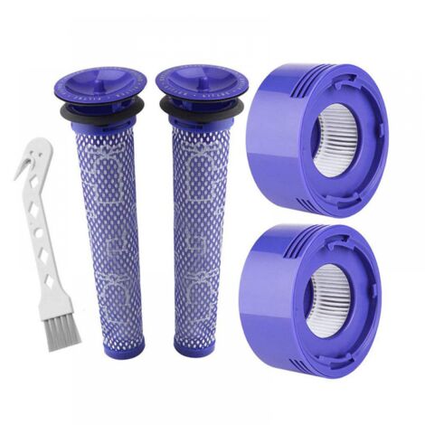 Filtre pour Dyson V7 et V8, iltres de Rechange aspirateur pour Dyson,Absolute et Animal, 2 Post-filtres HEPA et 2 pré-filtres pour Dyson V7 et V8
