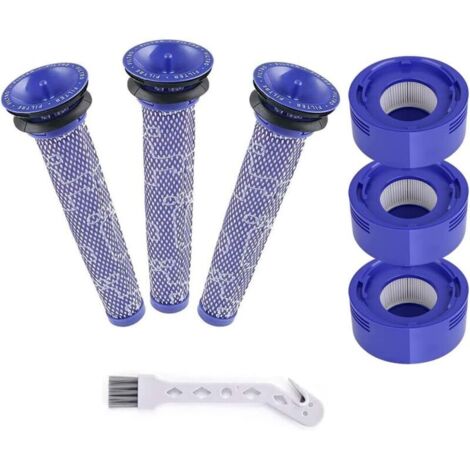 Filtre pour Dyson V7 et V8, iltres de Rechange aspirateur pour Dyson,Absolute et Animal, 3 Post-filtres HEPA et 3 pré-filtres pour Dyson V7 et V8