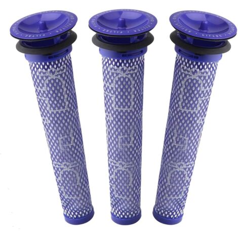 Filtre pour Dyson V8/V7, Filtres de Rechange Lavable pour Aspirateur Dyson V7/V8 Absolute et Animal, Accessoire Aspirateur pour Dyson V8 Avec 3 Pré-Filtres HEPA