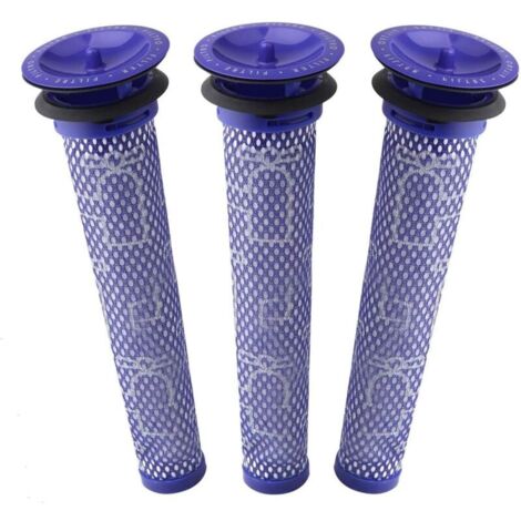 Filtre pour Dyson V8/V7, Filtres de Rechange Lavable pour Aspirateur Dyson V7/V8 Absolute et Animal, Accessoire Aspirateur pour Dyson V8 Avec 3 Pré-Filtres HEPA