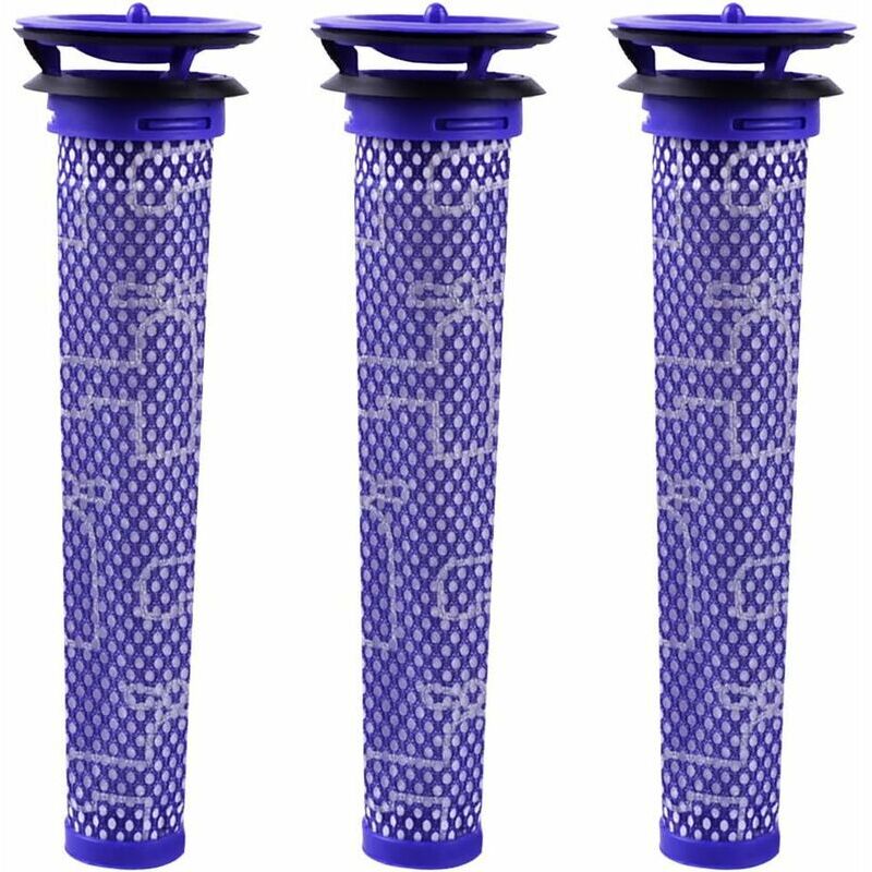 Langray - Filtre pour Dyson V8 V7 V6 DC62 Aspirateur, Filtre Mélange de Matériaux Standard Bleu, Lot de 3