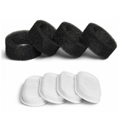 Filtre pour fontaine à chat, 4 filtres + 4 éponges, filtre pour fontaine à chat avec résine et charbon actif
