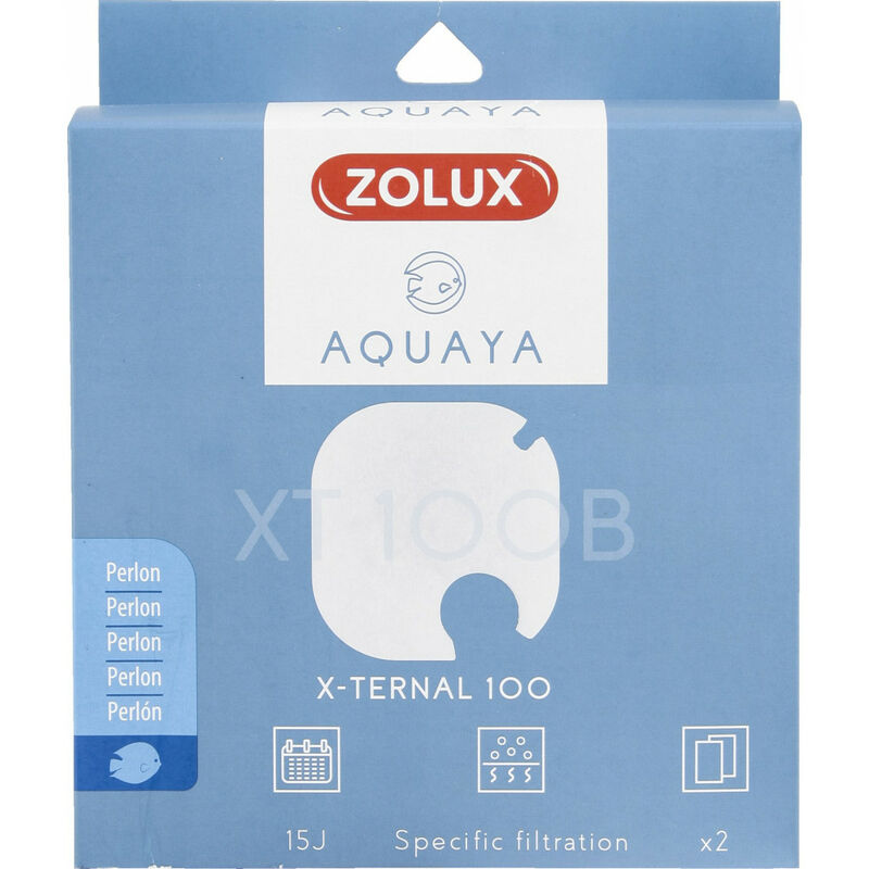 Zolux - Filtre pour pompe x-ternal 100, filtre XT 100 B perlon x 2. pour aquarium.