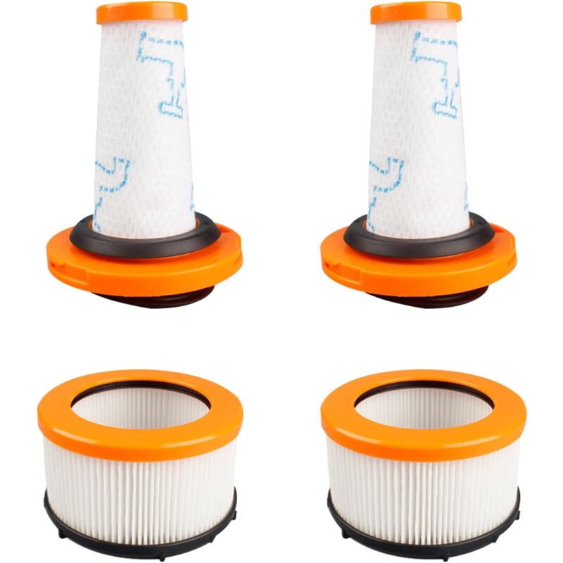 Filtre pour Rowenta X-FORCE FLEX 9.60, Filtres pour Rowenta X-FORCE FLEX 9.60 et X-NANO ESSENTIAL RH20xx, 2 Pré-Filtres + 2 Filtres Moteur, Filtres