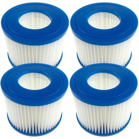 Filtre pour Spa Gonflable Taille I, II, III, VI Cartouches filtrantes compatibles (4, Taille VI : φ10 x H 8 cm, φ intérieur 5,2 cm)