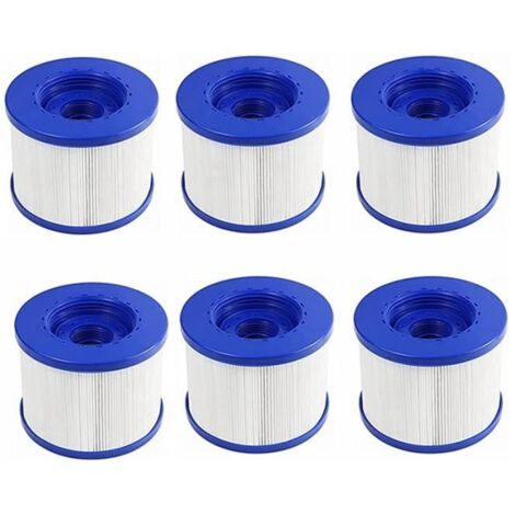 Filtre pour Spa Gonflable Wave - Cartouches de Filtration Standard et Filetées  Lot de 6  Compatible avec Cosy Spa, Wave Spa, Clev
