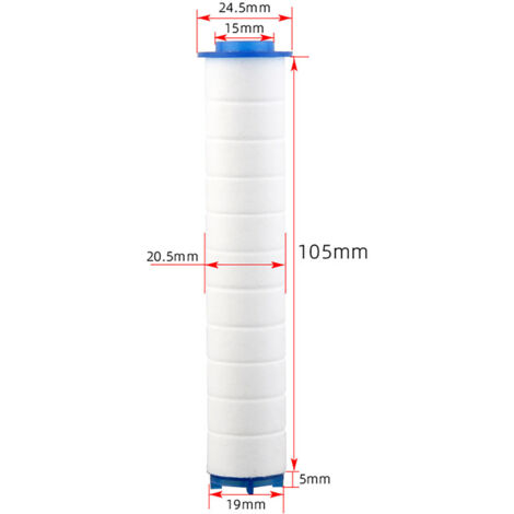 Filtre PP Cotton 10PCS - Filtration Triple 3 Vitesses avec Surpresseur et Economie d'eau pour Pomme de Douche Universelle