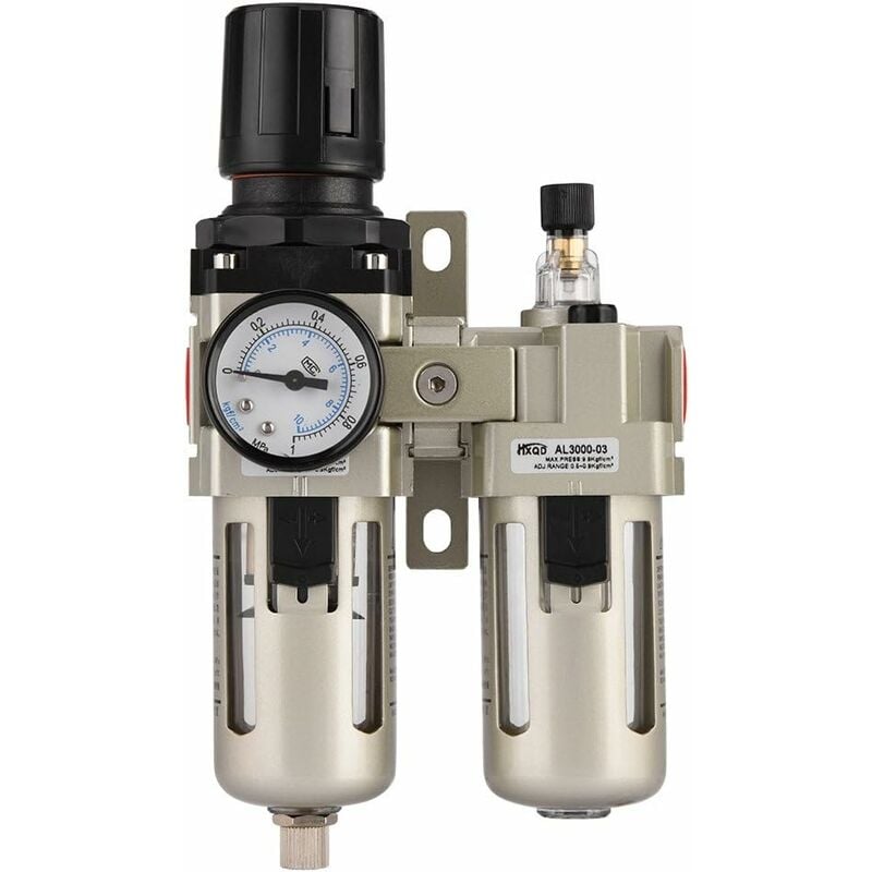 Fei Yu - Filtre régulateur d'air, Régulateur de pression d'air comprimé en alliage d'aluminium 3/8'Filtre séparateur de séparateur de séparateur