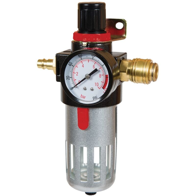 Filtre + régulateur de pression pour Compresseur (Filetage mâle r 3/8') - Einhell