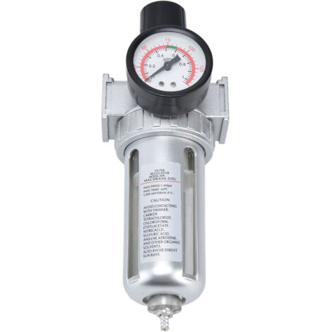 Filtre régulateur manomètre pour compresseur avec séparateur d'eau et purge automatique SFR200