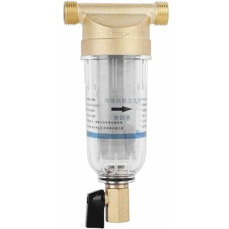 Filtre réutilisable de filtre à eau de sédimentation de filtre à eau de purificateur d'eau Filtre de sédiment de préfiltre d'eau pour le à sédiments de tuyau d'eau de puits(3/4 )